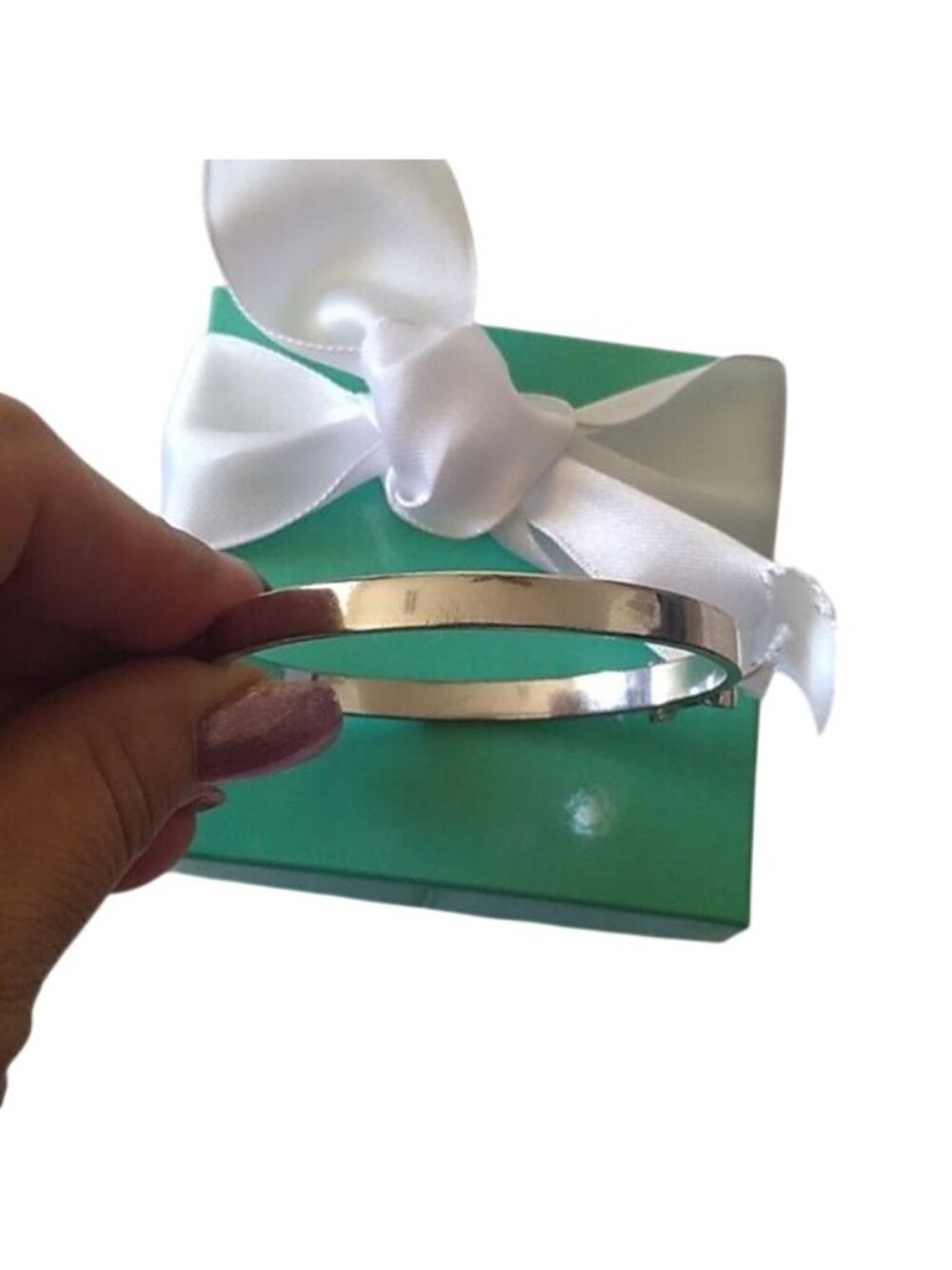 Kate Spade New York Take A Bow Bangle Bracelet, Silver, 2 3/8" opening - Picture 4 of 7